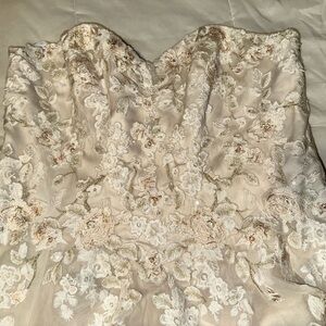 NEVER WORN OR USED Strapless wedding dress, too big for me